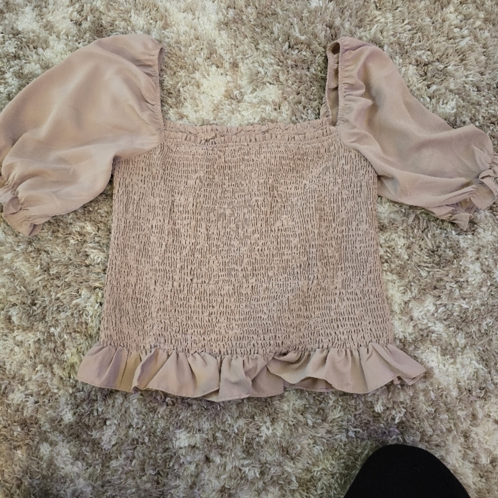 Elegant Beige Women's Top